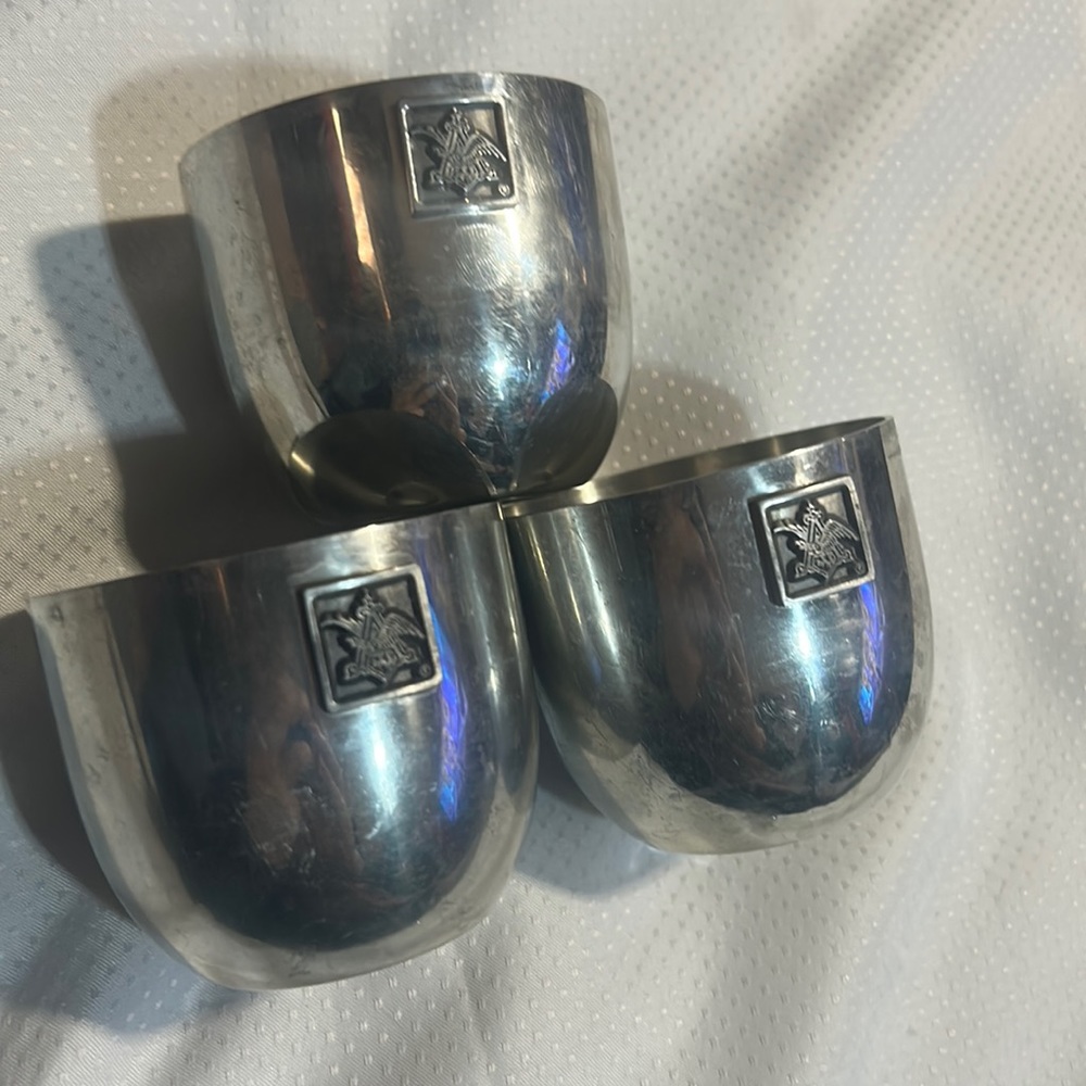 Vintage Anheuser Busch Jefferson Cups Pewter Rare Collectible Budweiser Beer